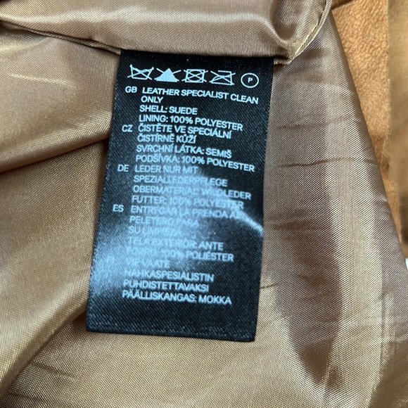 H&M 100% real suede 3/4 sleeved midi dress EUR 32 - Picture 4 of 6